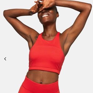 Outdoor Voices tech sweat crop top and leggings
